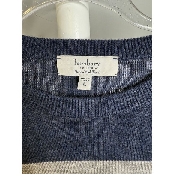 Turnbury Multicolor Stripe Merino Wool‎ Sweater - Picture 2 of 4